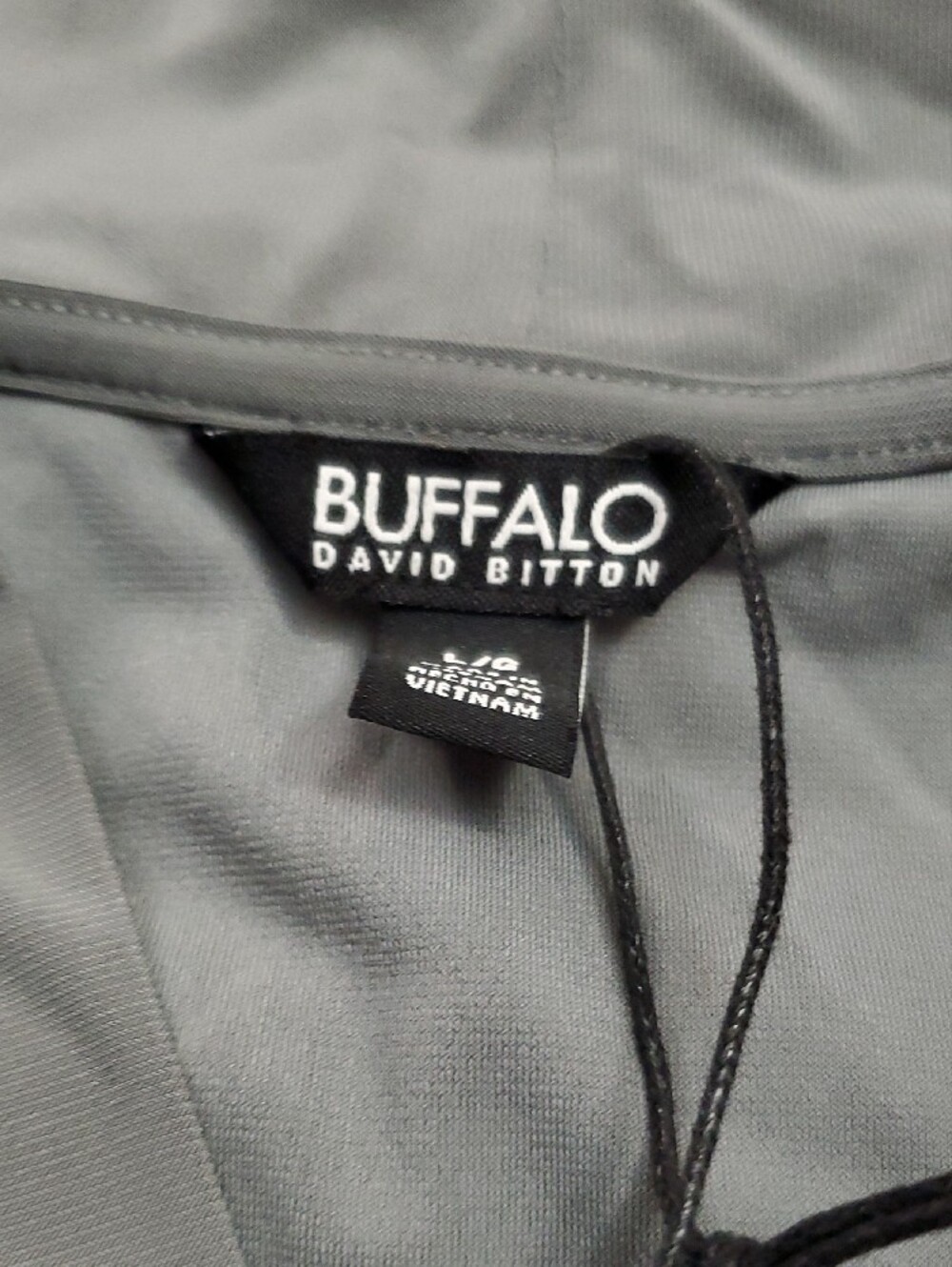 Buffalo David Bitton Women's Slate Grey Short-Sleeve V-Neck Top - Picture 3 of 3